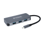 D-Link DUB-2335 6-in-1 USB-C Hub with HDMI, Gigabit Ethernet and power delivery, 1* USB-C connector, 1* HDMI Port, 3* USB Type- 